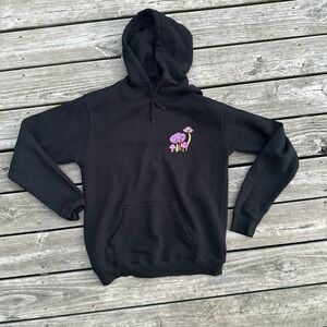 Black Mushroom Graphic Hoodie‎